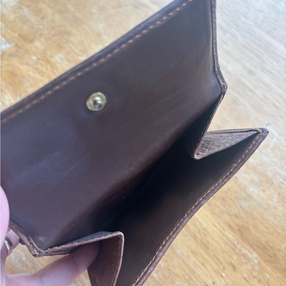 Coach Vintage Brown Leather Wallet with Buckle, Y2K Coach - Picture 11 of 12